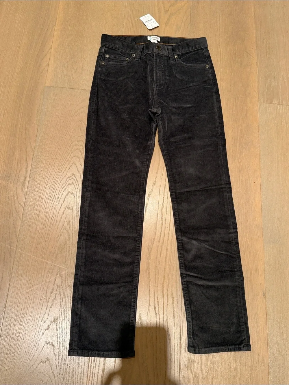 Crewcuts dark grey Straight Corduroy Jeans for boys (Classic Black)